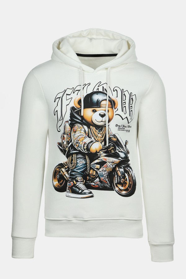 Λευκή Μπλούζα Φούτερ