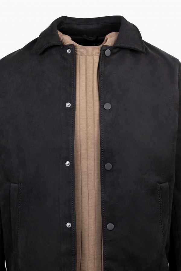 Ανδρικό SoftSuede Casual Μαύρο Σακάκι