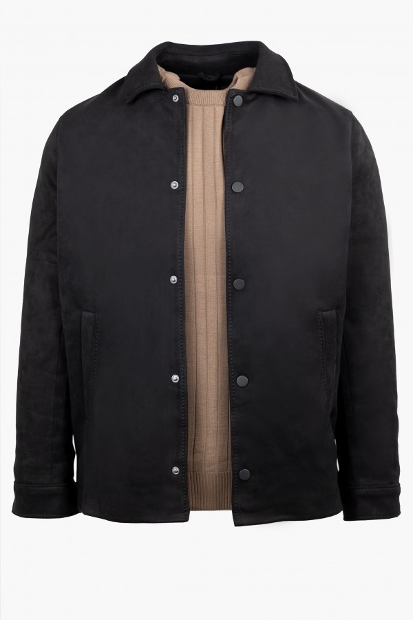 Ανδρικό SoftSuede Casual Μαύρο Σακάκι