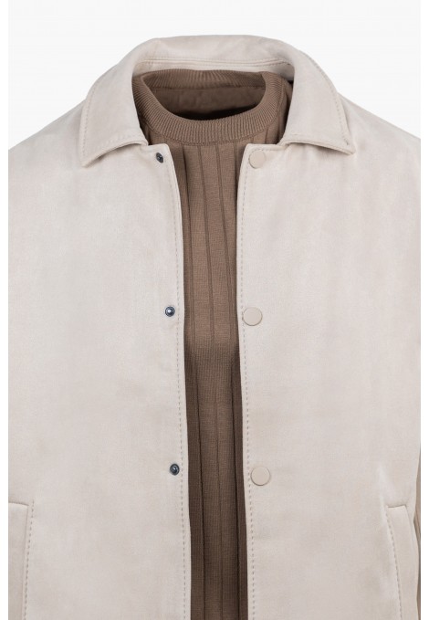 Ανδρικό SoftSuede Casual Μπεζ Σακάκι