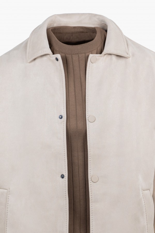 Ανδρικό SoftSuede Casual Μπεζ Σακάκι