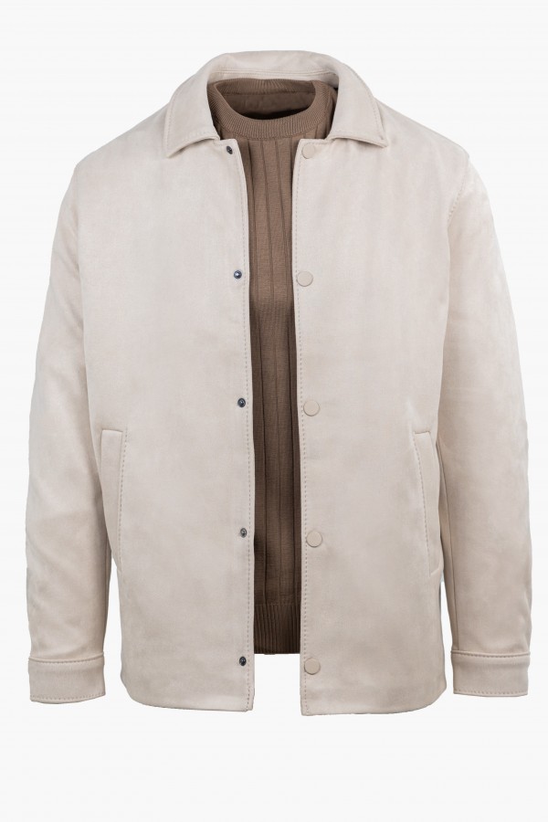 Ανδρικό SoftSuede Casual Μπεζ Σακάκι