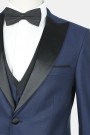 Men's Black Tie Wedding Suit-Dark Blue