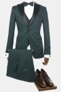 Men's Black Tie Wedding Suit-Dark Green