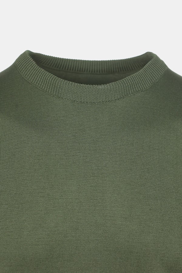 Ανδρική Χακί Πλεκτή Μπλούζα