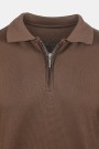 Ανδρική Καφέ Μπλούζα Polo με Φερμουάρ