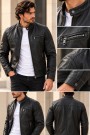 Men's black F.leather Jacket