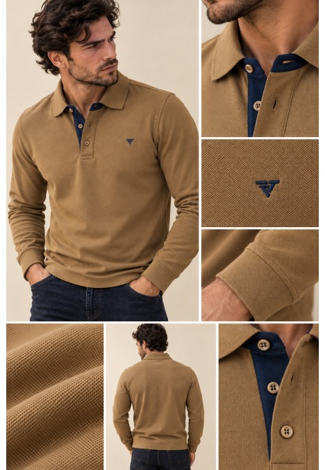 Ανδρική κάμελ Μπλούζα Polo