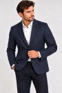 Men’s Blue Blazer with Detachable Quilted Piece