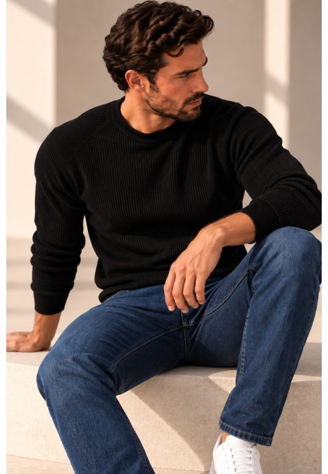 Men's black T-shirt