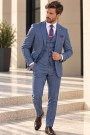 Ανδρικό μπλε Κοστούμι - Mixed Wool