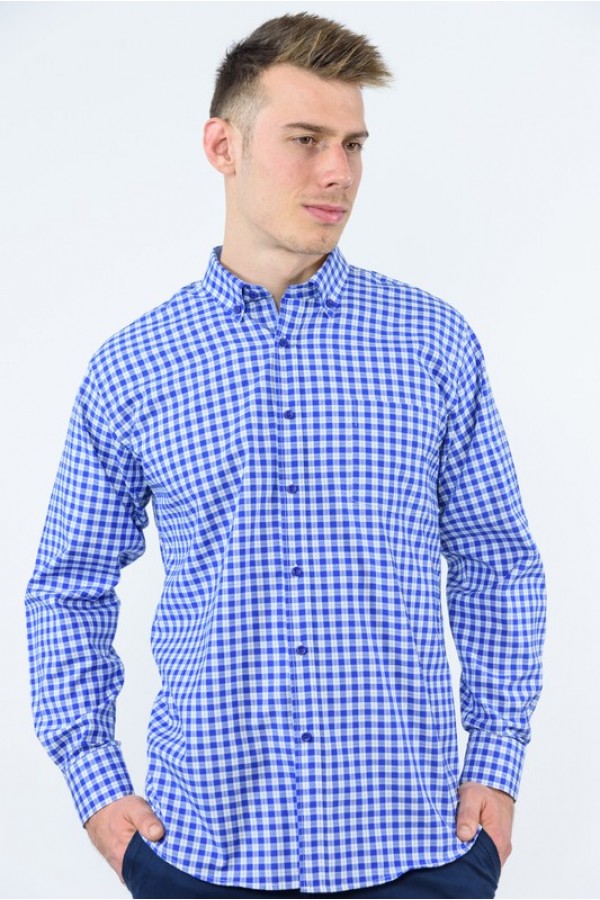 La pupa blue electric checked shirt (x17677)