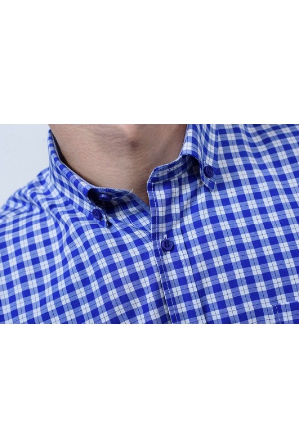 La pupa blue electric checked shirt (x17677)