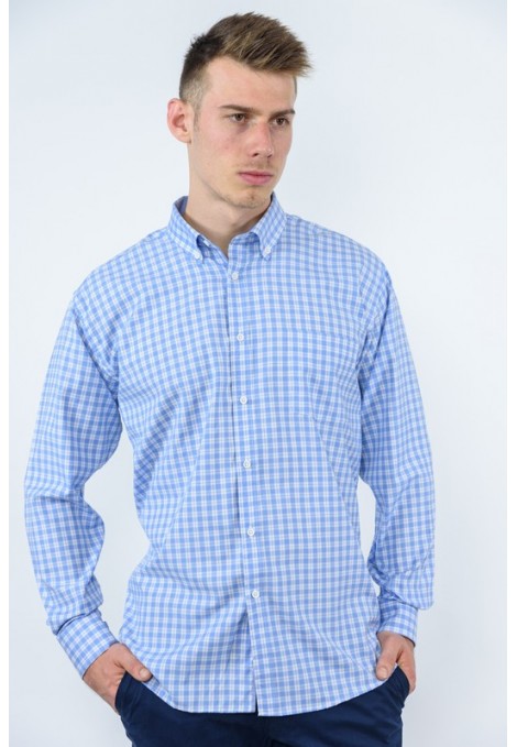 Light Blue Checked Shirt (X17677)