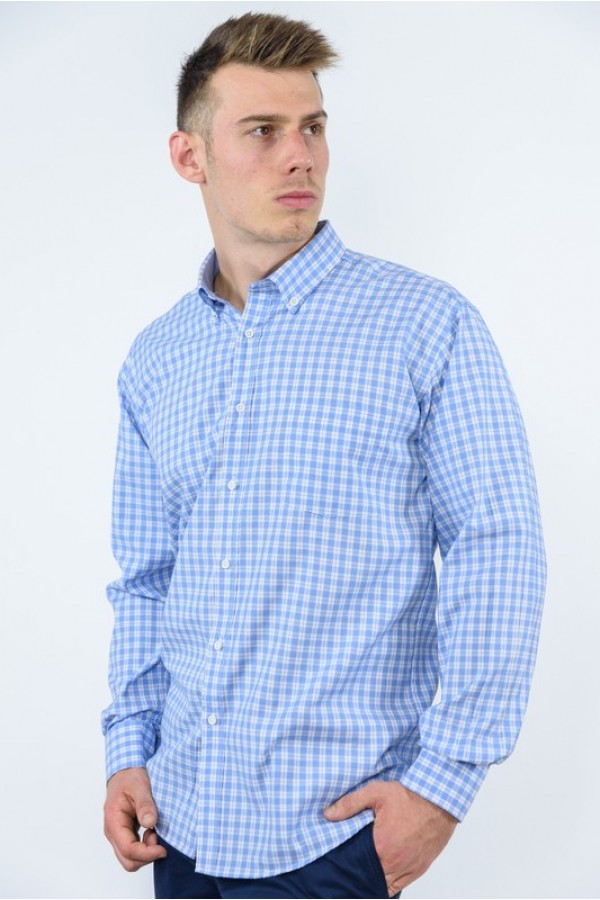 La pupa light blue checked shirt (x17677)